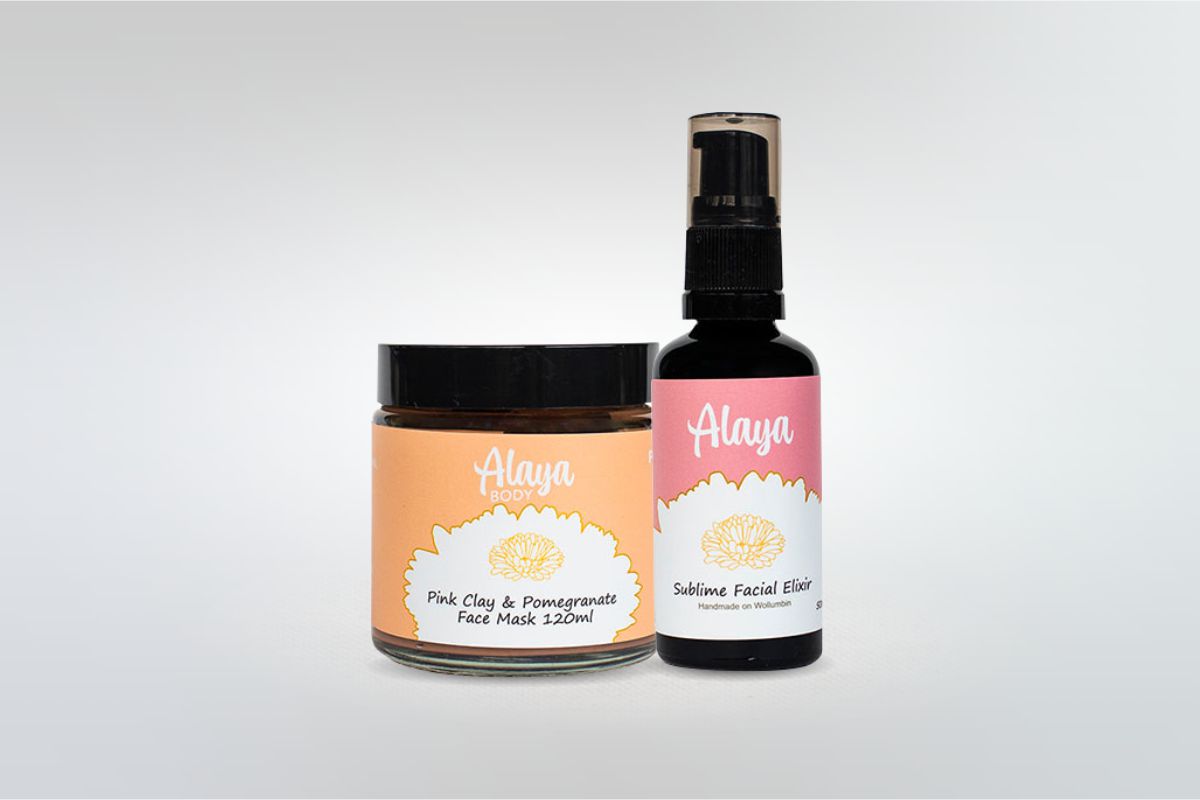 Pink Clay & Pomegranate Face Mask and Sublime Facial Elixir